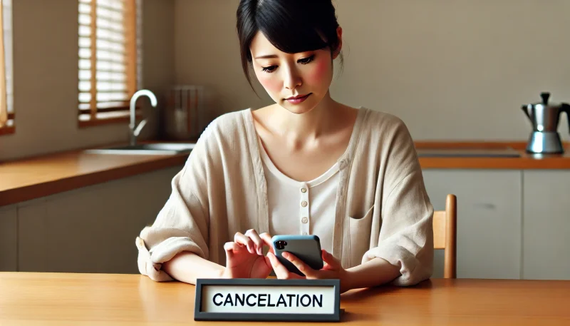 キャンセル連絡文例