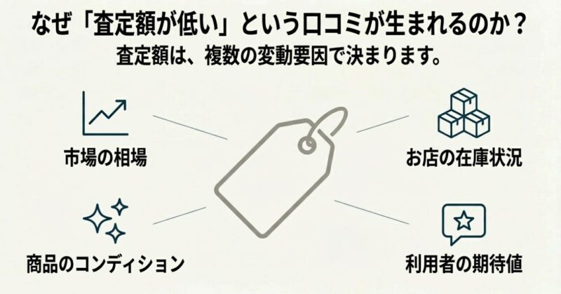 なぜ査定額が低いという口コミが生まれる？