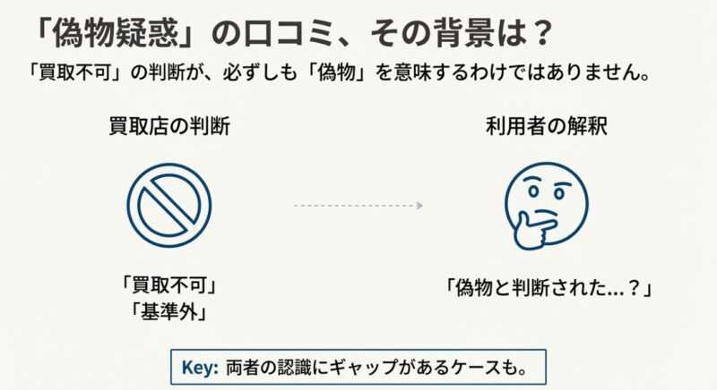 偽物疑惑の口コミの背景